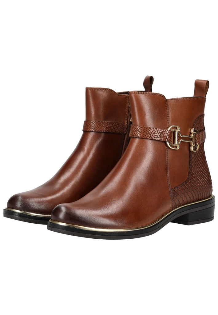 Caprice Stiefelette Leder Cognac