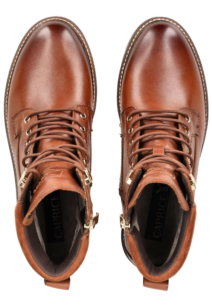 Caprice Stiefelette Leder Cognac Warmfutter