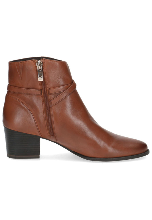 Caprice Stiefelette Leder Cognac Warmfutter