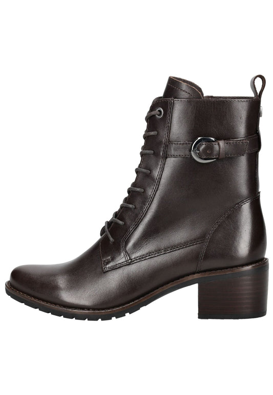 Caprice Stiefelette Leder Dunkelbraun Warmfutter
