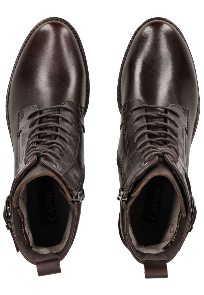 Caprice Stiefelette Leder Dunkelbraun Warmfutter