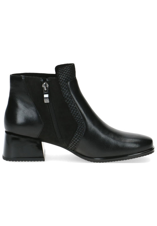 Caprice Stiefelette Leder Schwarz