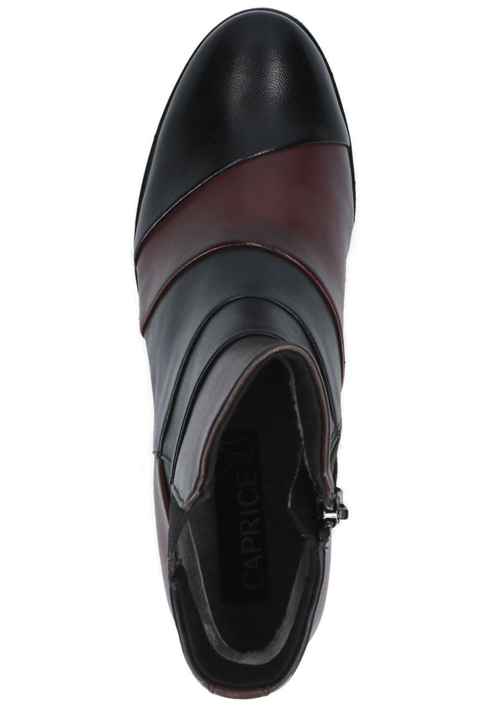 Caprice Stiefelette Leder Schwarz Kombi