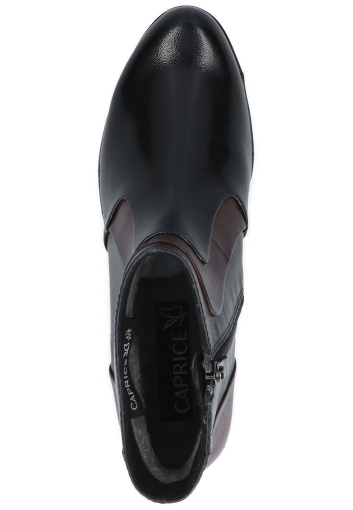 Caprice Stiefelette Leder Schwarz Kombi