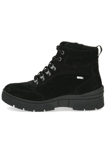 Caprice Stiefelette Leder Schwarz/Schwarz Warmfutter