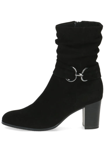 Caprice Stiefelette Leder Schwarz Warmfutter