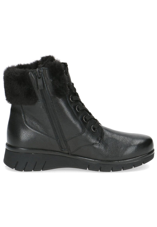 Caprice Stiefelette Leder/Synthetik Schwarz Warmfutter