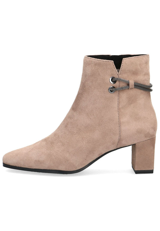 Caprice Stiefelette Leder Taupe