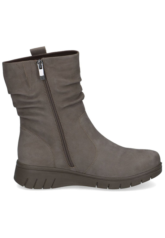 Caprice Stiefelette Leder Taupe Warmfutter