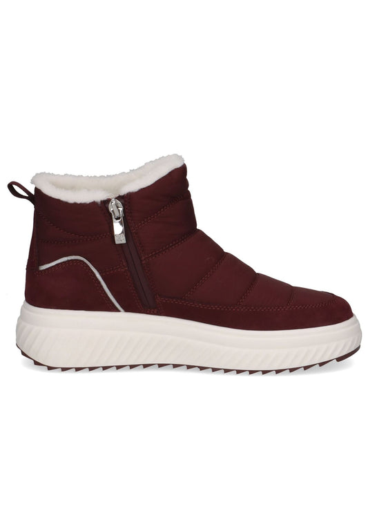 Caprice Stiefelette Leder/Textil Bordeaux Warmfutter
