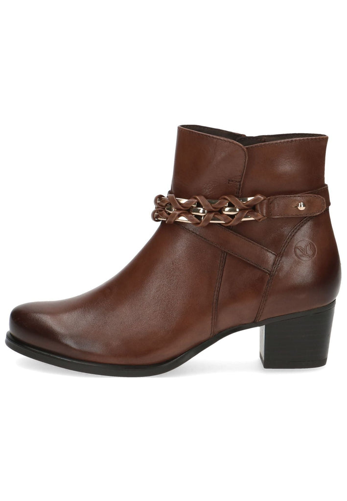 Caprice Stiefelette Leder/Textil Cognac