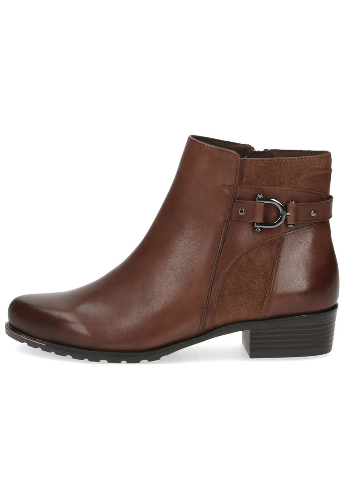 Caprice Stiefelette Leder/Textil Cognac