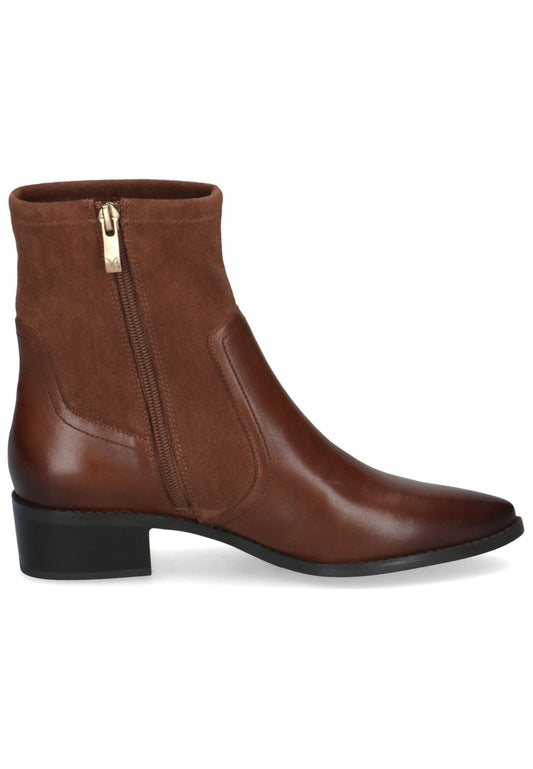 Caprice Stiefelette Leder/Textil Cognac