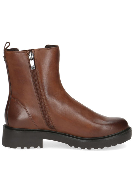 Caprice Stiefelette Leder/Textil Cognac Warmfutter