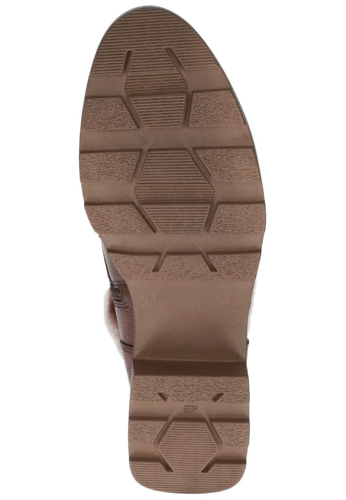 Caprice Stiefelette Leder/Textil Cognac Warmfutter