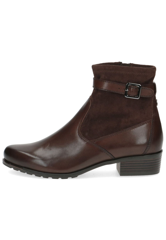 Caprice Stiefelette Leder/Textil Dunkelbraun