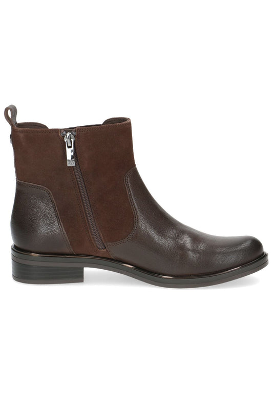 Caprice Stiefelette Leder/Textil Dunkelbraun Warmfutter