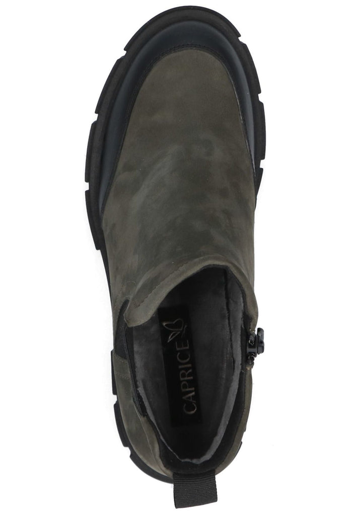 Caprice Stiefelette Leder/Textil Dunkelgrün