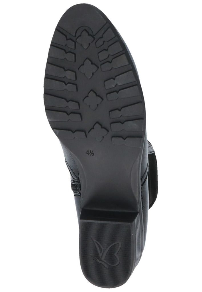 Caprice Stiefelette Leder/Textil Schwarz Lack Warmfutter
