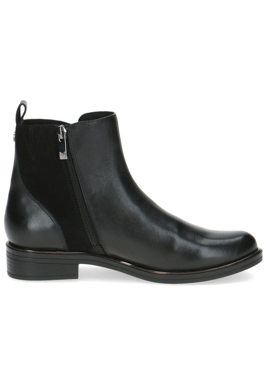 Caprice Stiefelette Leder/Textil Schwarz Warmfutter