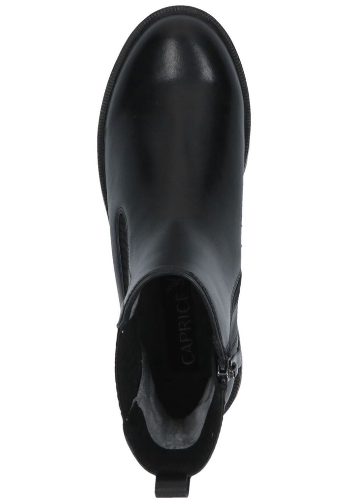 Caprice Stiefelette Leder/Textil Schwarz Warmfutter