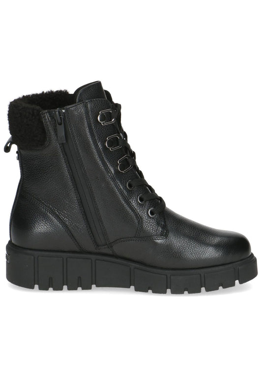 Caprice Stiefelette Leder/Textil Schwarz Warmfutter