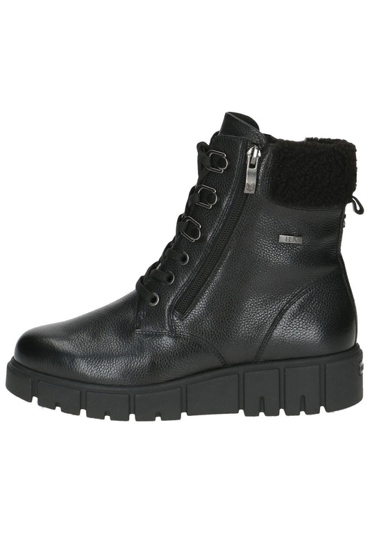 Caprice Stiefelette Leder/Textil Schwarz Warmfutter