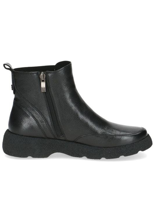 Caprice Stiefelette Leder/Textil Schwarz Warmfutter