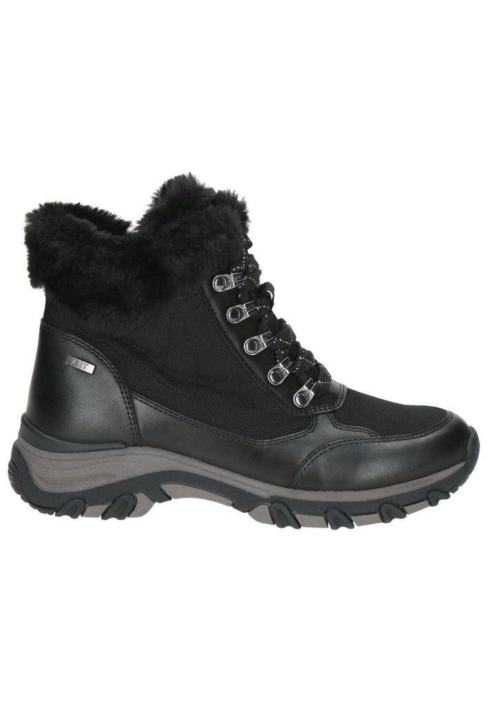Caprice Stiefelette Leder/Textil Schwarz Warmfutter