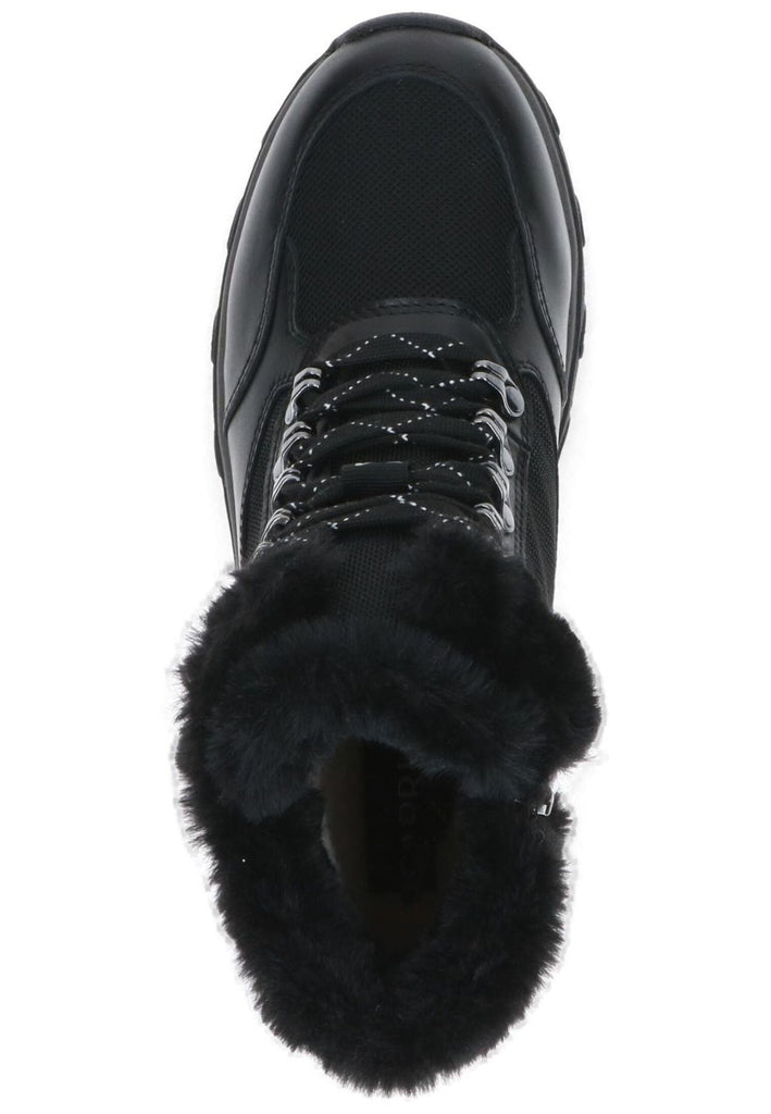 Caprice Stiefelette Leder/Textil Schwarz Warmfutter