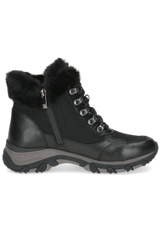 Caprice Stiefelette Leder/Textil Schwarz Warmfutter