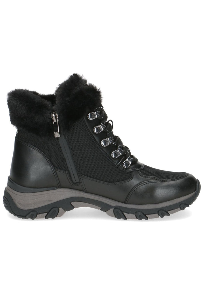 Caprice Stiefelette Leder/Textil Schwarz Warmfutter