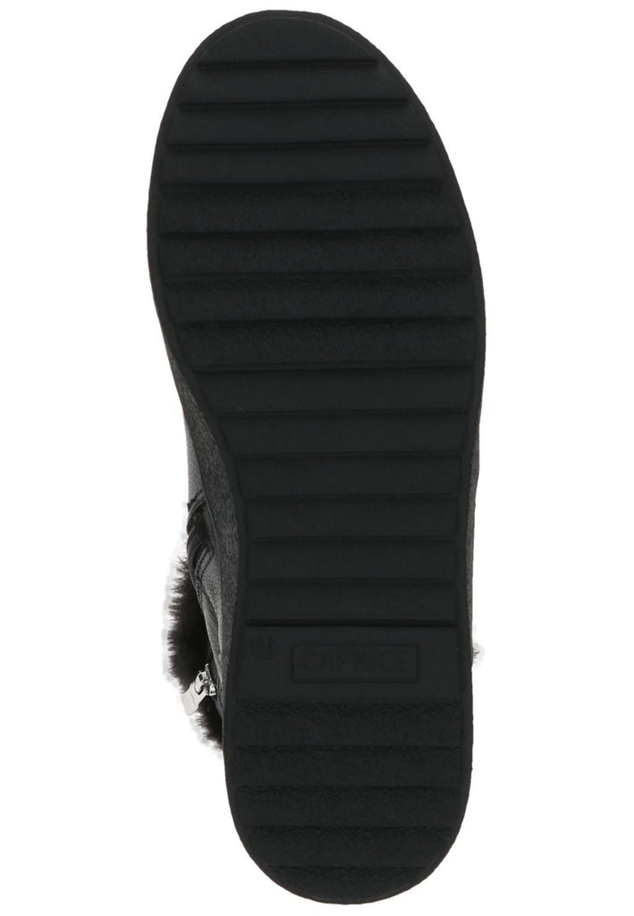 Caprice Stiefelette Leder/Textil Schwarz Warmfutter
