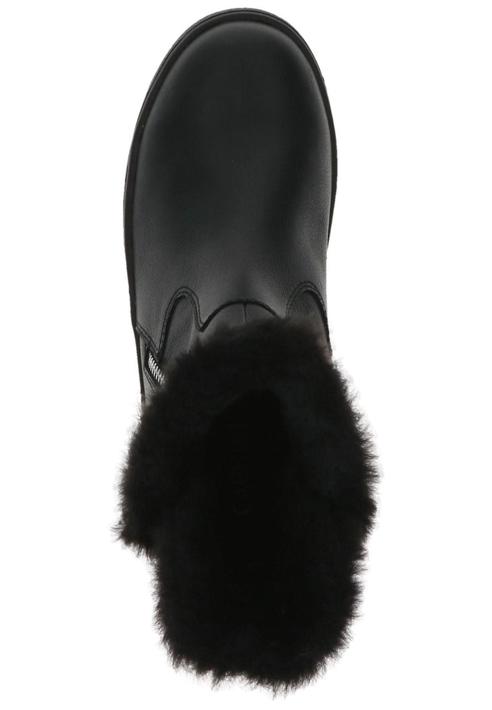 Caprice Stiefelette Leder/Textil Schwarz Warmfutter