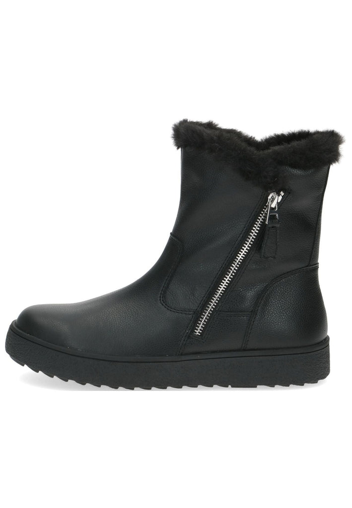Caprice Stiefelette Leder/Textil Schwarz Warmfutter