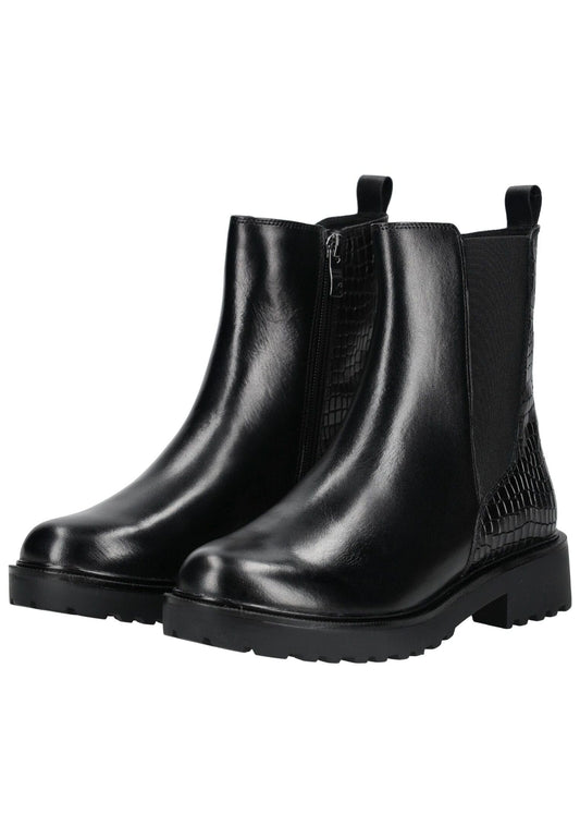 Caprice Stiefelette Leder/Textil Schwarz Warmfutter
