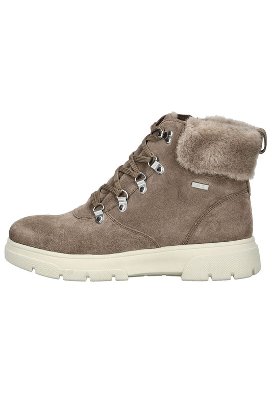 Caprice Stiefelette Leder/Textil Taupe Warmfutter
