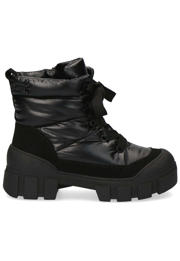 Caprice Stiefelette Lederimitat Schwarz Warmfutter
