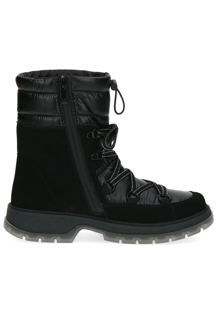 Caprice Stiefelette Lederimitat Schwarz Warmfutter