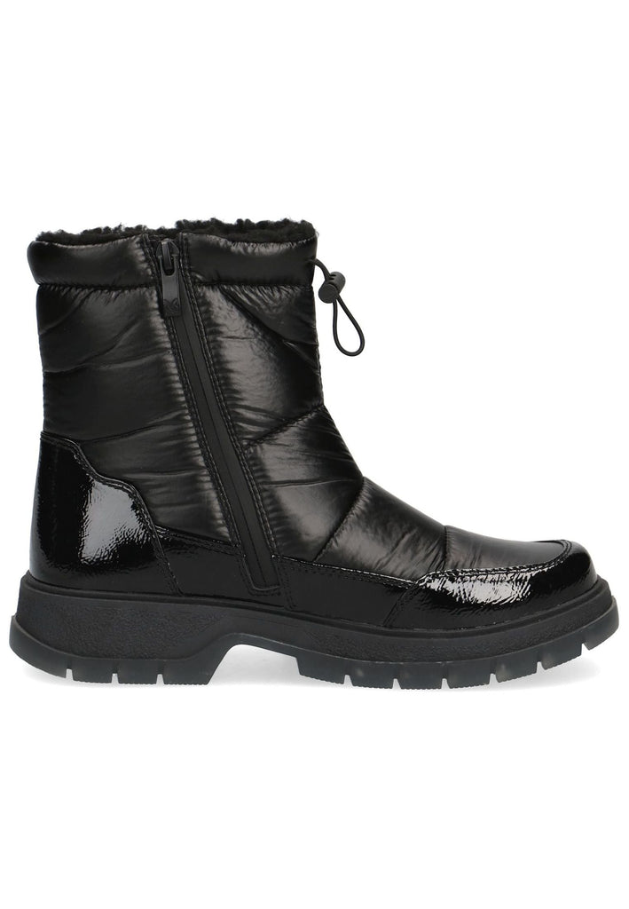 Caprice Stiefelette Lederimitat Schwarz Warmfutter