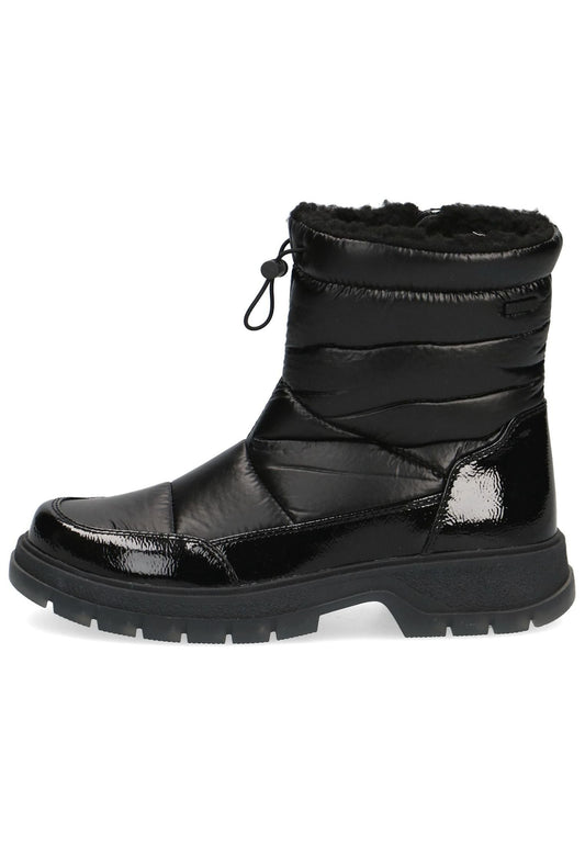 Caprice Stiefelette Lederimitat Schwarz Warmfutter