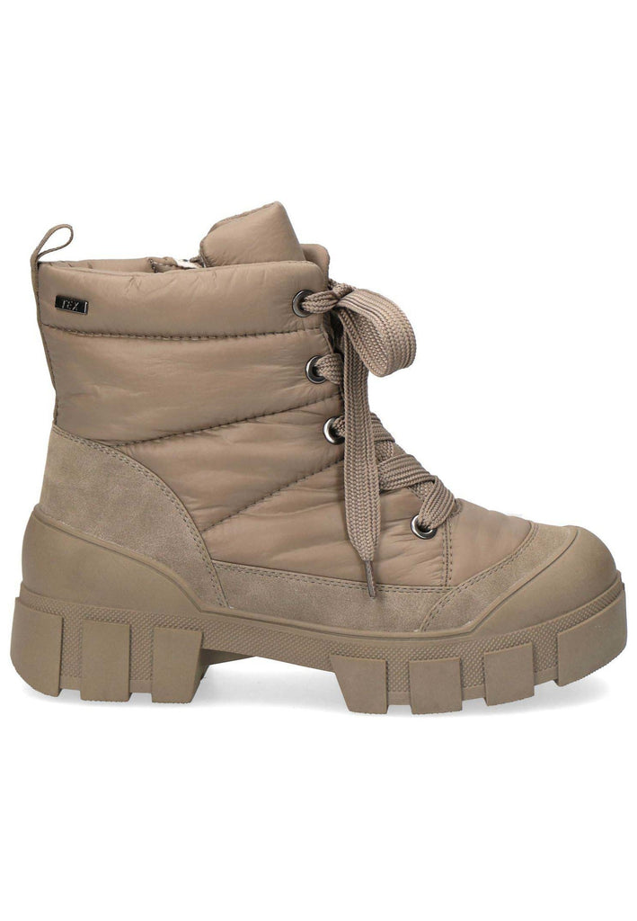 Caprice Stiefelette Lederimitat/Textil Olive Warmfutter