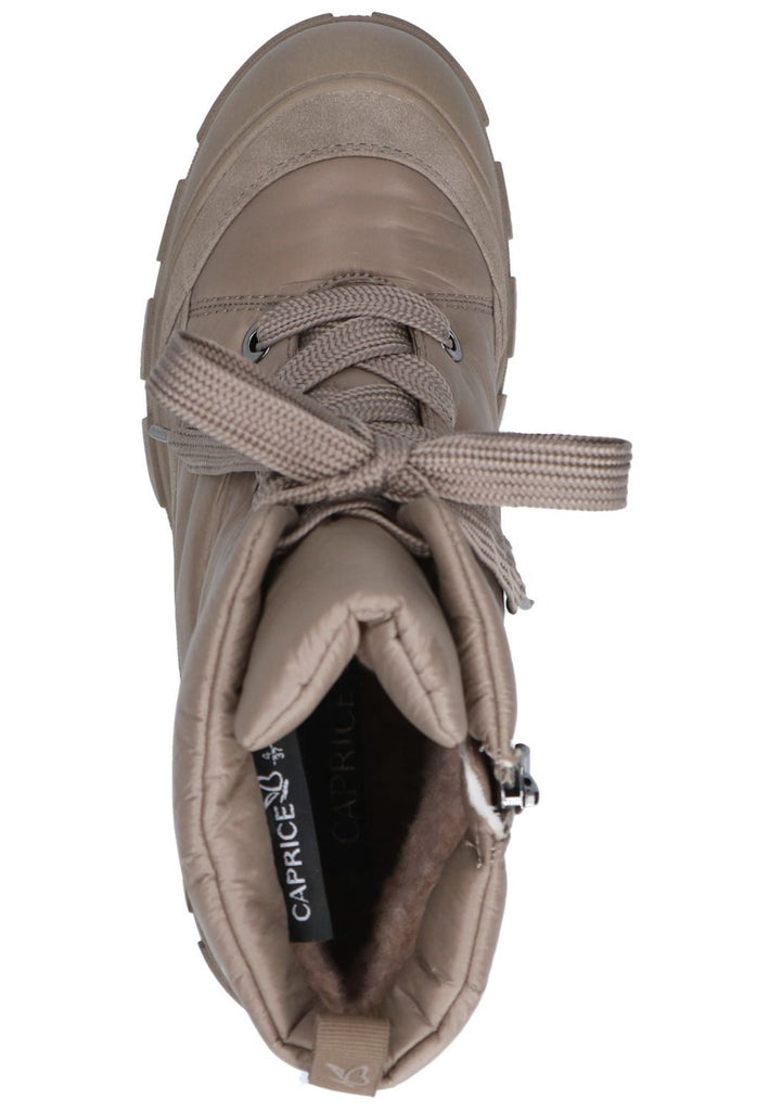 Caprice Stiefelette Lederimitat/Textil Olive Warmfutter