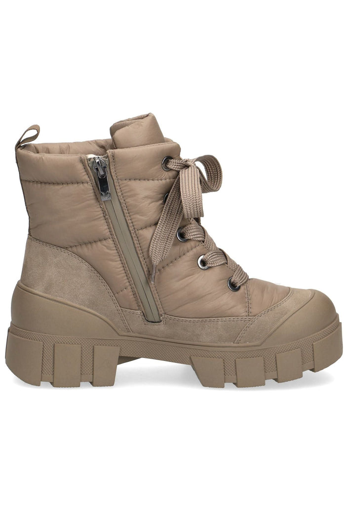 Caprice Stiefelette Lederimitat/Textil Olive Warmfutter