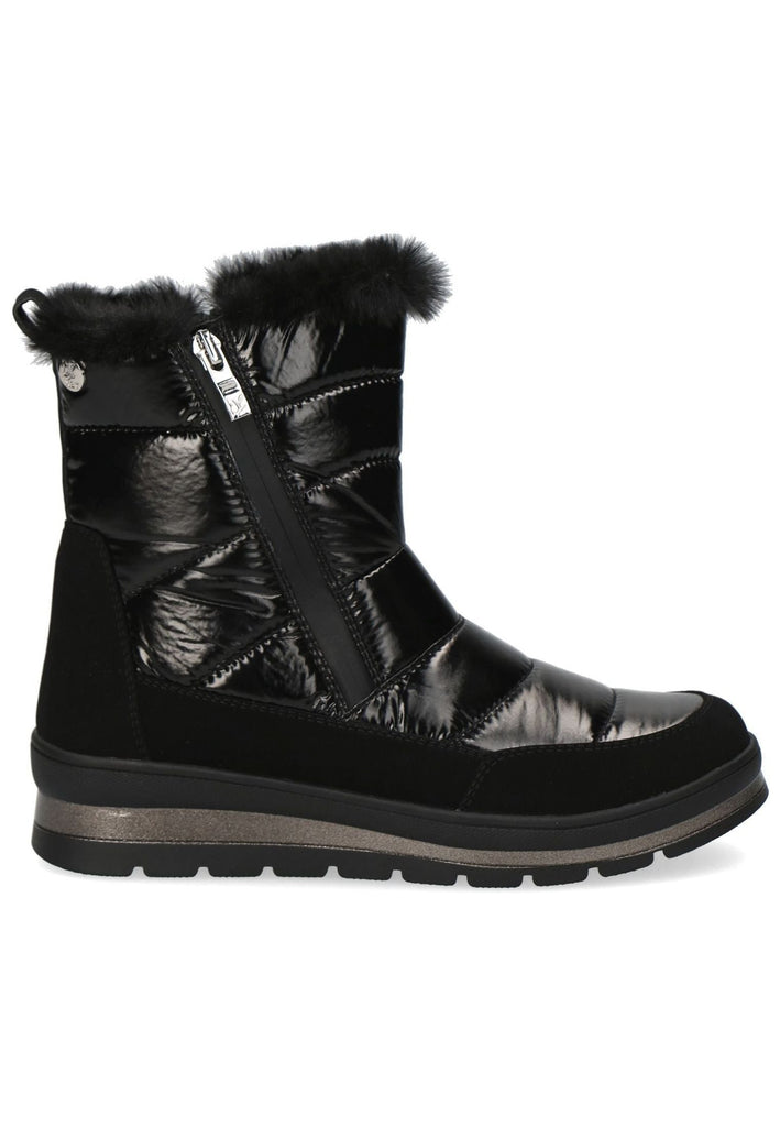 Caprice Stiefelette Lederimitat/Textil Schwarz Kombi Warmfutter