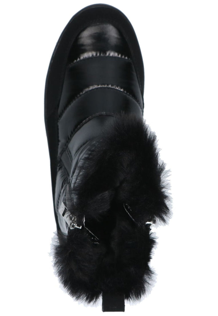Caprice Stiefelette Lederimitat/Textil Schwarz Kombi Warmfutter