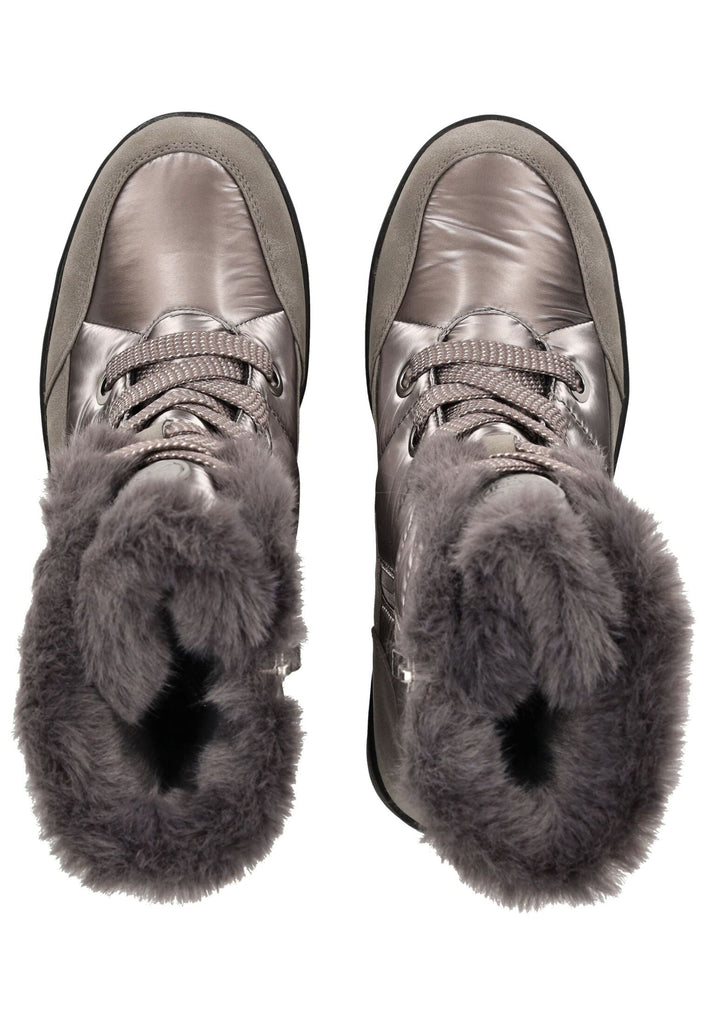 Caprice Stiefelette Lederimitat/Textil Taupe Warmfutter