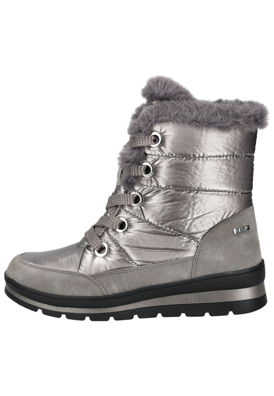 Caprice Stiefelette Lederimitat/Textil Taupe Warmfutter
