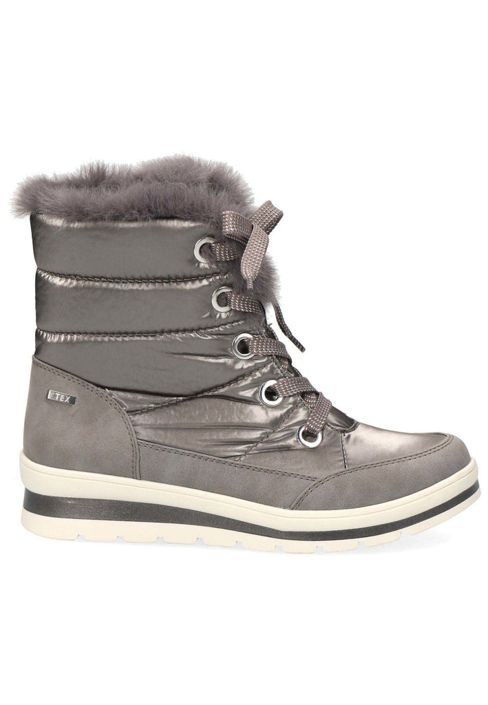 Caprice Stiefelette Lederimitat/Textil Taupe Warmfutter