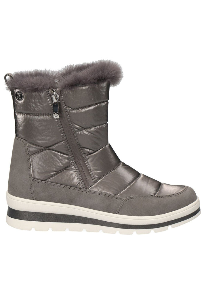 Caprice Stiefelette Lederimitat/Textil Taupe Warmfutter